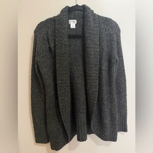 Motherhood Maternity Heather Grey Long Sleeve Drape Cardigan Small